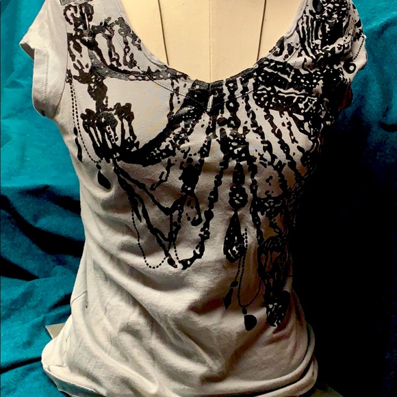 Sm gray shirt Miley Cyrus for Max Azria Chandelier - Picture 1 of 6